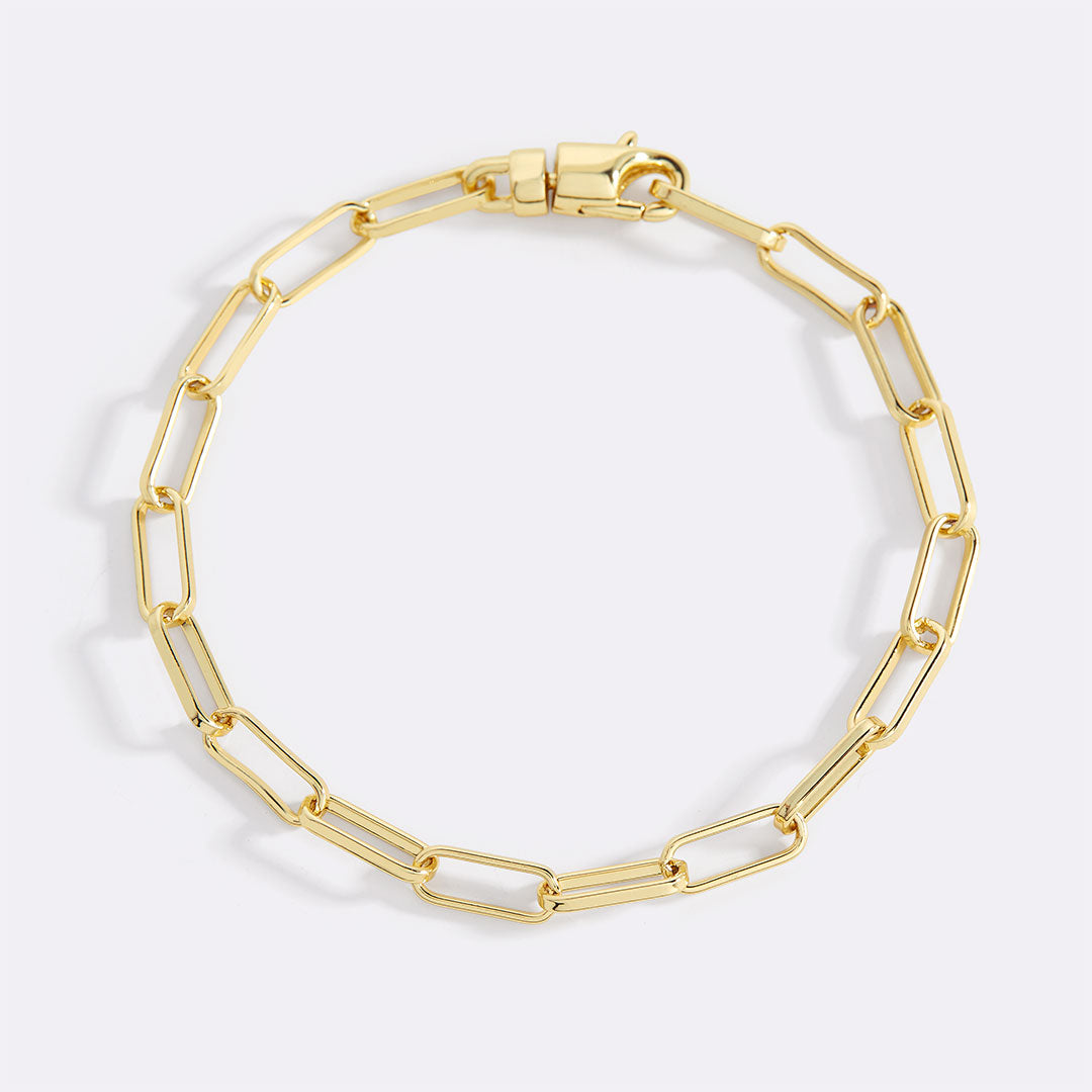 Pulsera de cadena Paperclip con eslabones abiertos