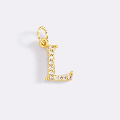 Charm délicat avec initiale pavée