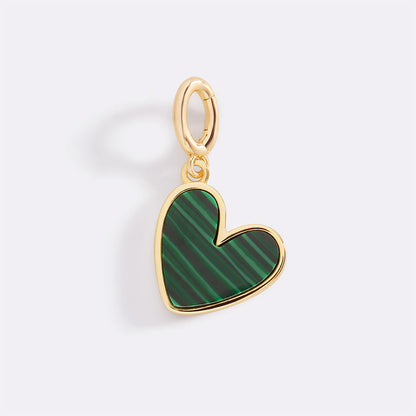 Charm de corazón de piedra natural