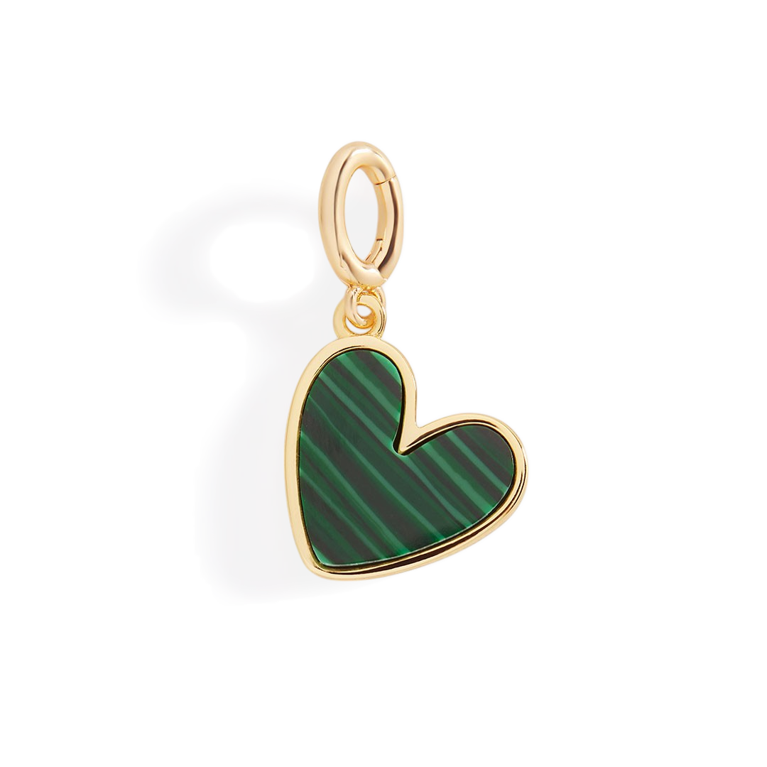 Charm de corazón de piedra natural