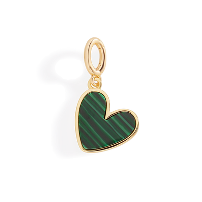 Charm de corazón de piedra natural