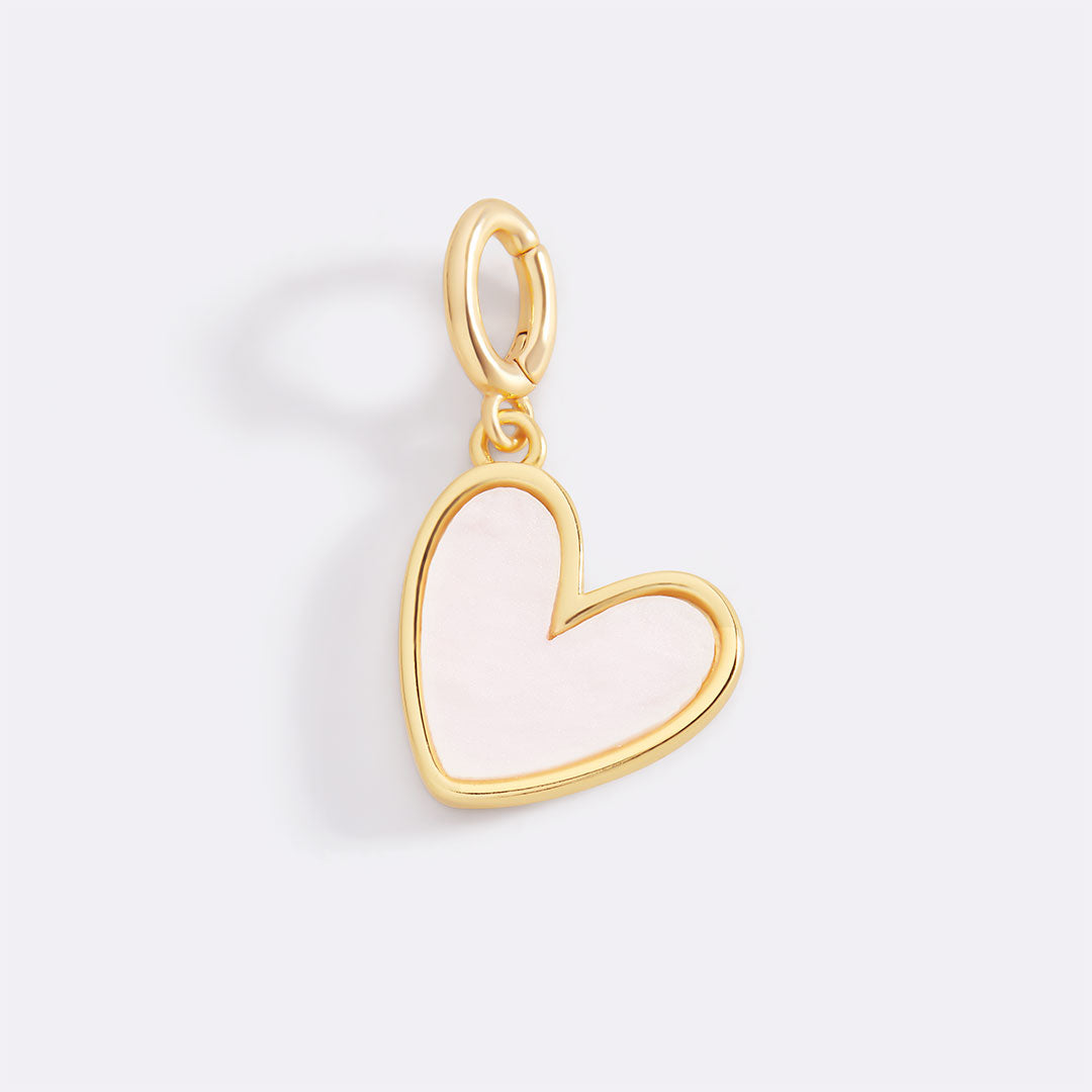 Charm de corazón de piedra natural