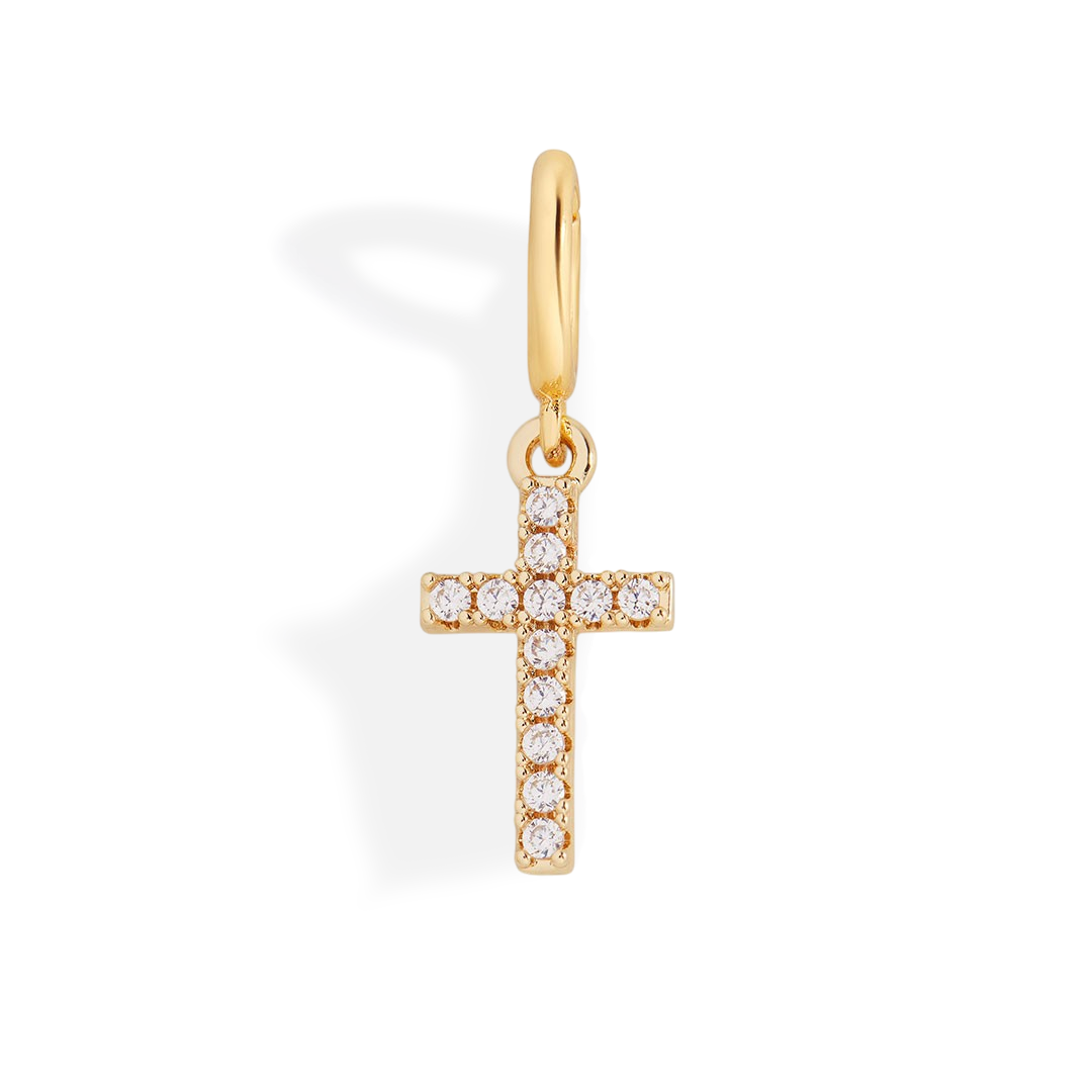 Pendentif croix pavée