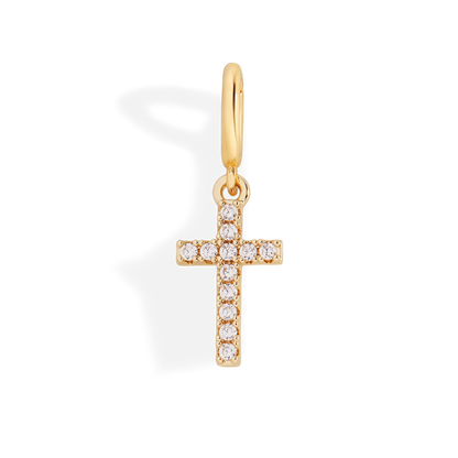Pendentif croix pavée