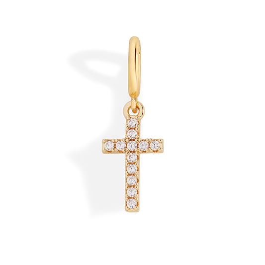 Pendentif croix pavée