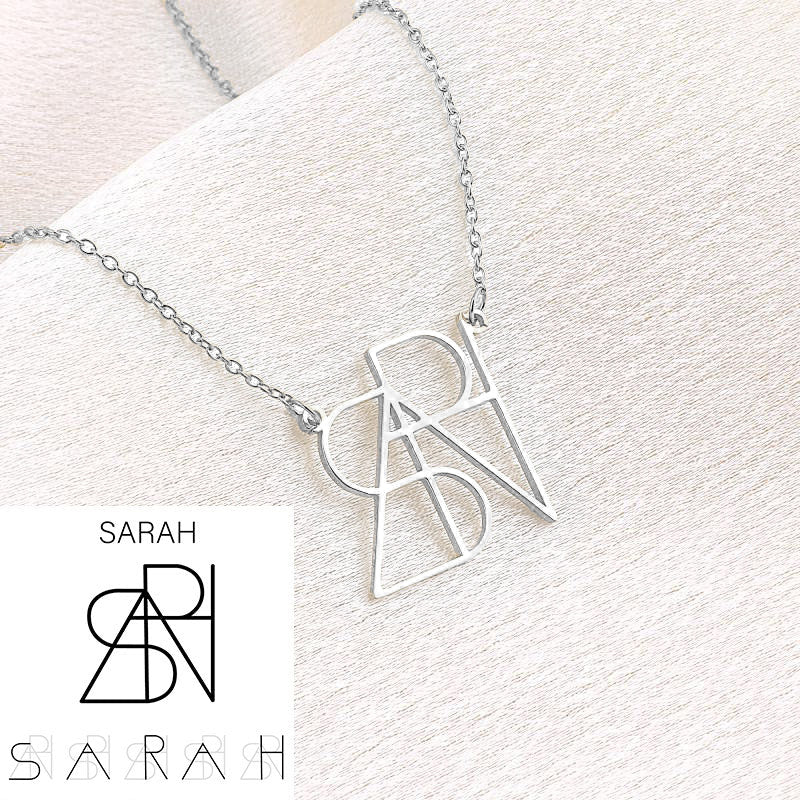 Collana con nome e monogramma minimalista