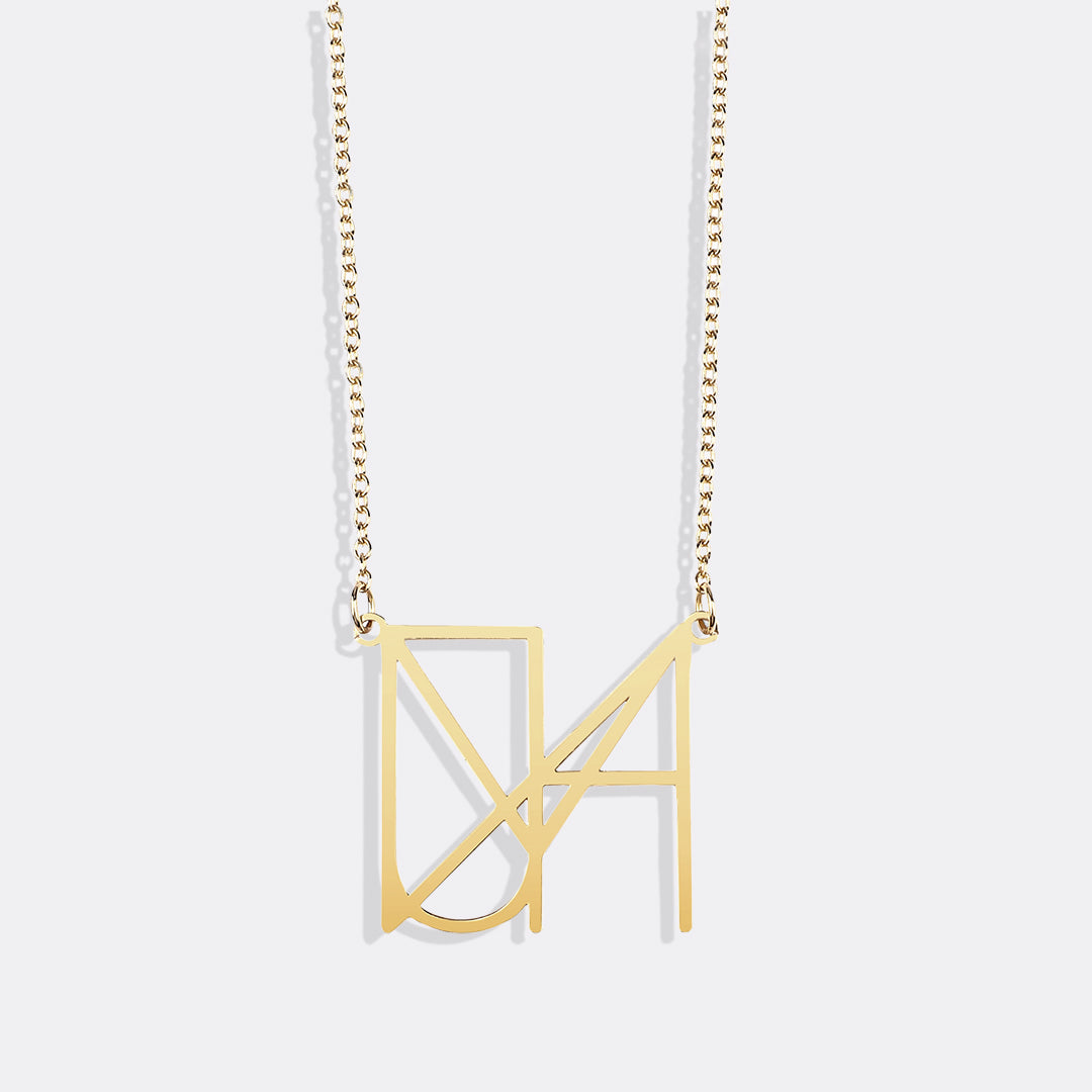 Collana con nome e monogramma minimalista