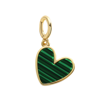 Charm de corazón de piedra natural