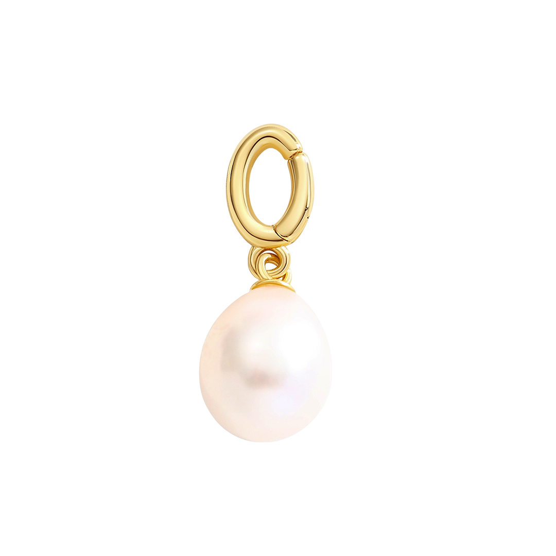 Charm de perla natural en forma de lágrima