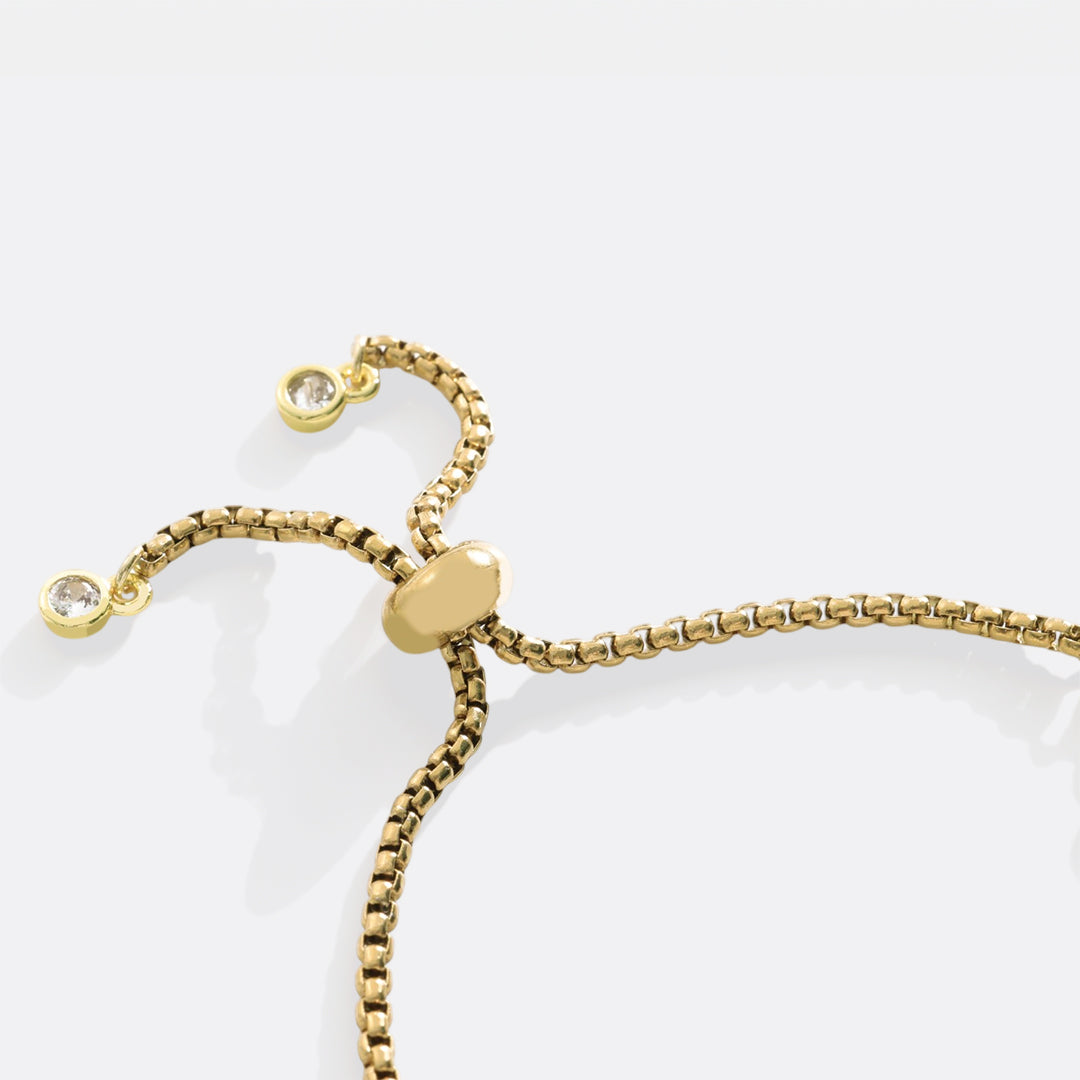 Pulsera esmaltada con trébol de cuatro hojas