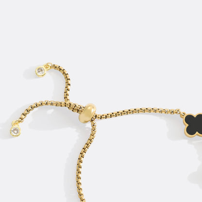 Pulsera esmaltada con trébol de cuatro hojas
