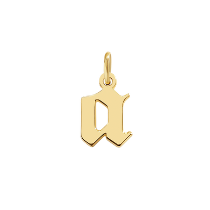 Charm con letra estilo Old English