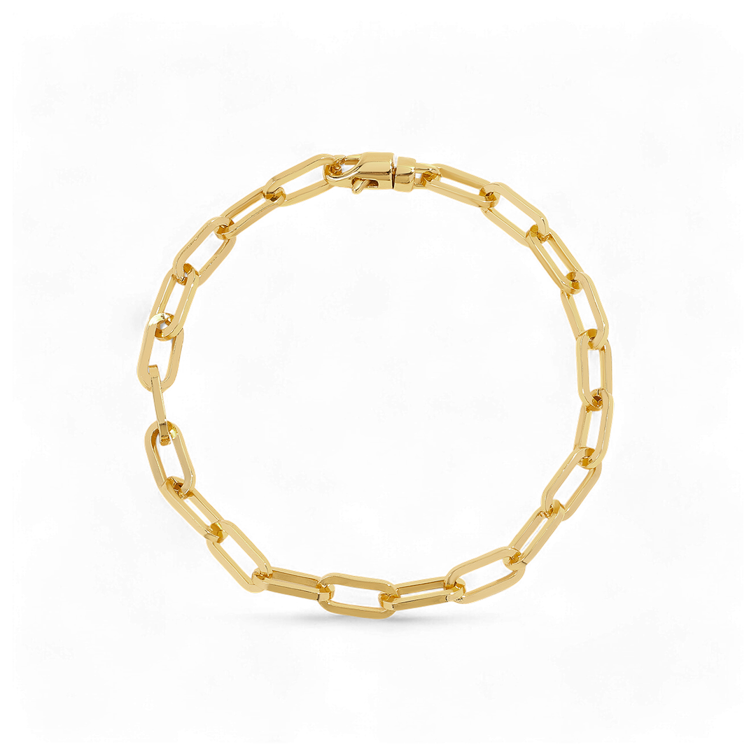 Pulsera de cadena Paperclip con eslabones abiertos