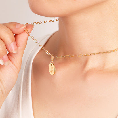 Charm de disco grabado con flor de nacimiento
