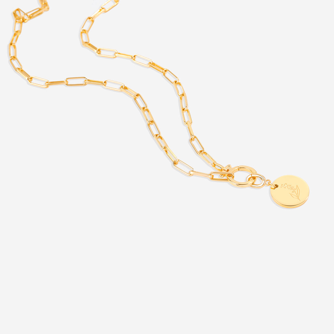 Charm de disco grabado con flor de nacimiento