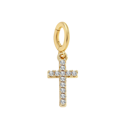 Pendentif croix pavée