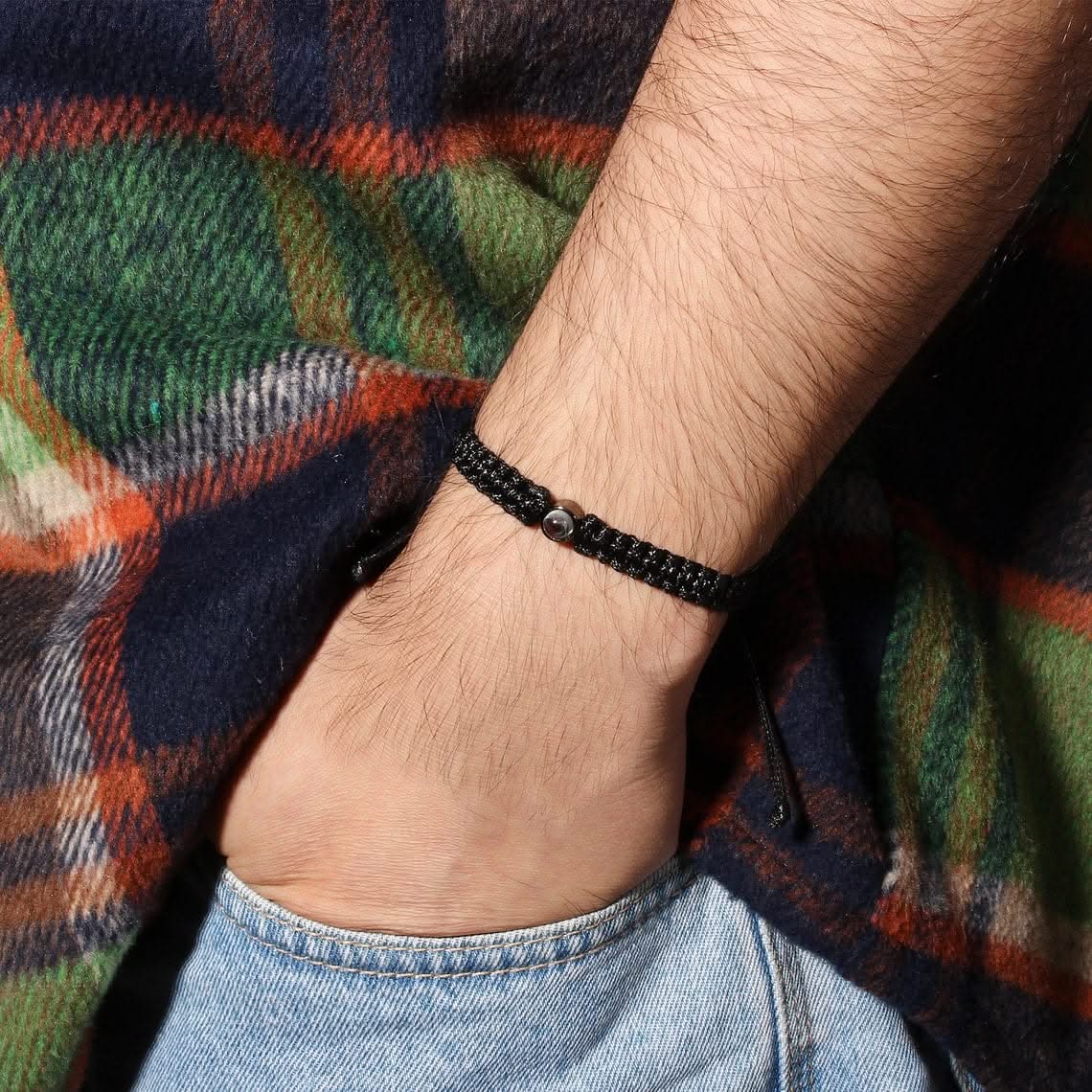 Braccialetto intrecciato personalizzato con foto