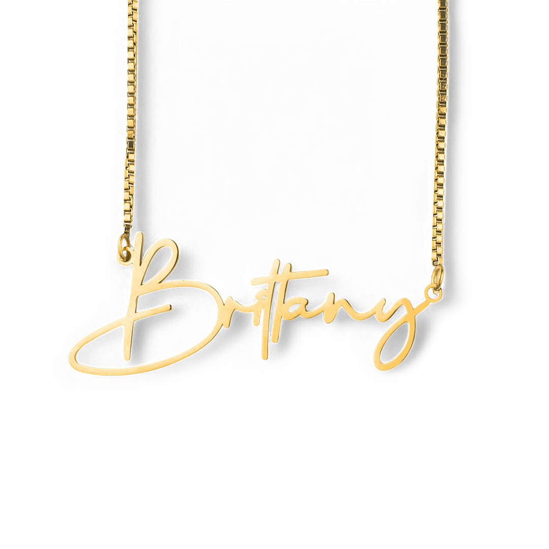 Collar con nombre moderno