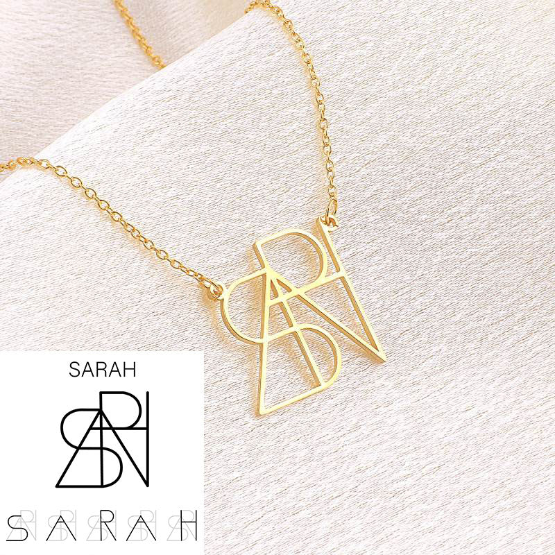 Collana con nome e monogramma minimalista