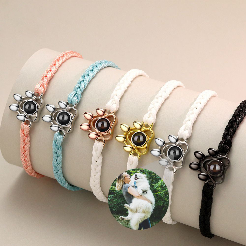 Pulsera con foto de la pata de la mascota