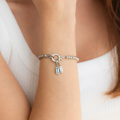Pulsera de cuentas con piedra de nacimiento