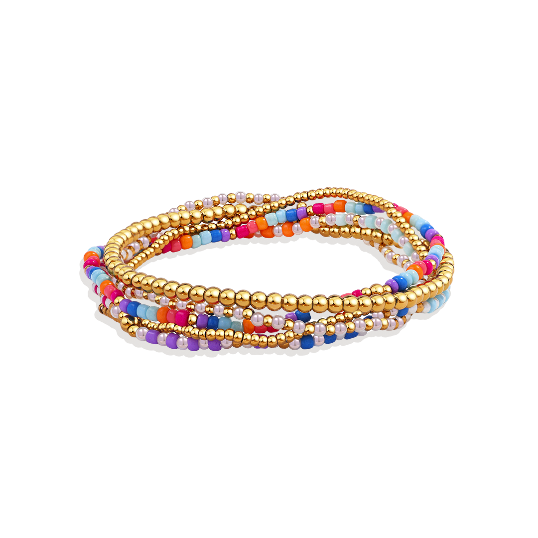 Set de pulseras de cuentas para verano