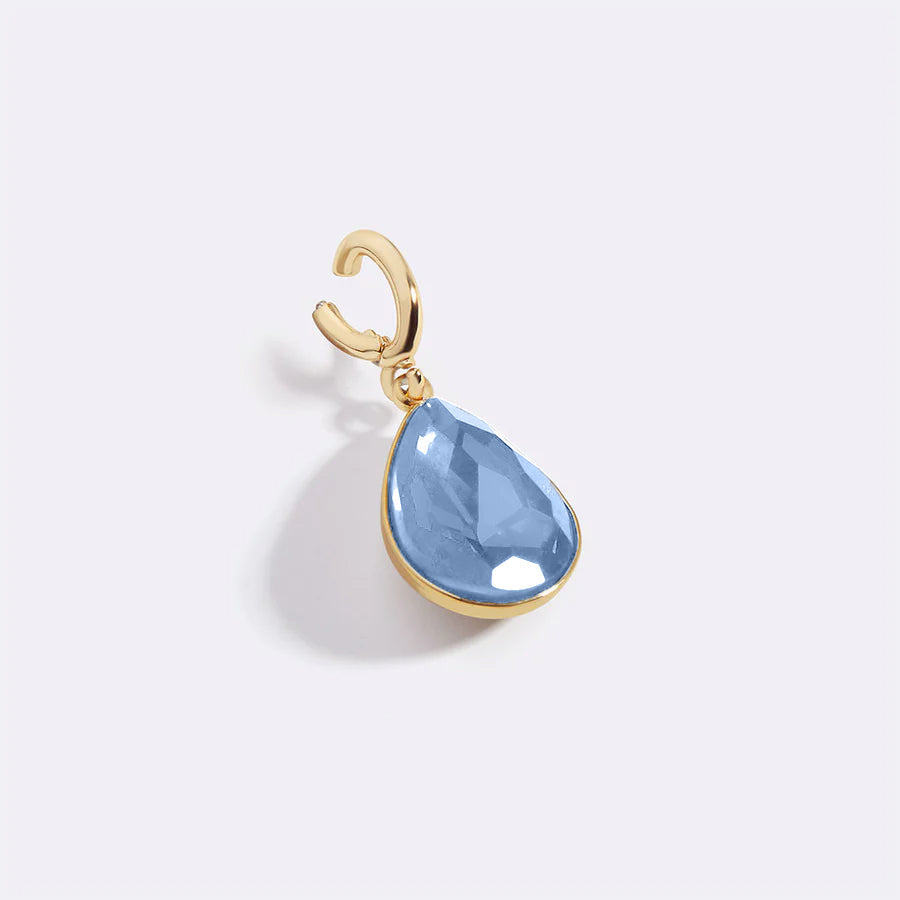 Charm de lágrima con piedra de nacimiento