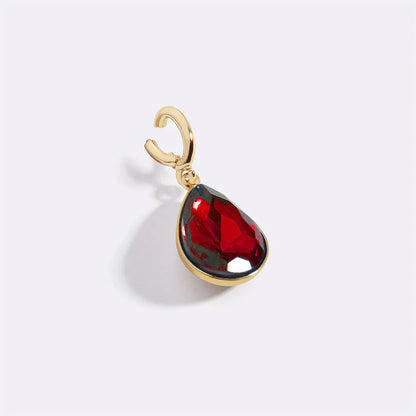 Charm de lágrima con piedra de nacimiento