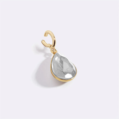 Charm de lágrima con piedra de nacimiento