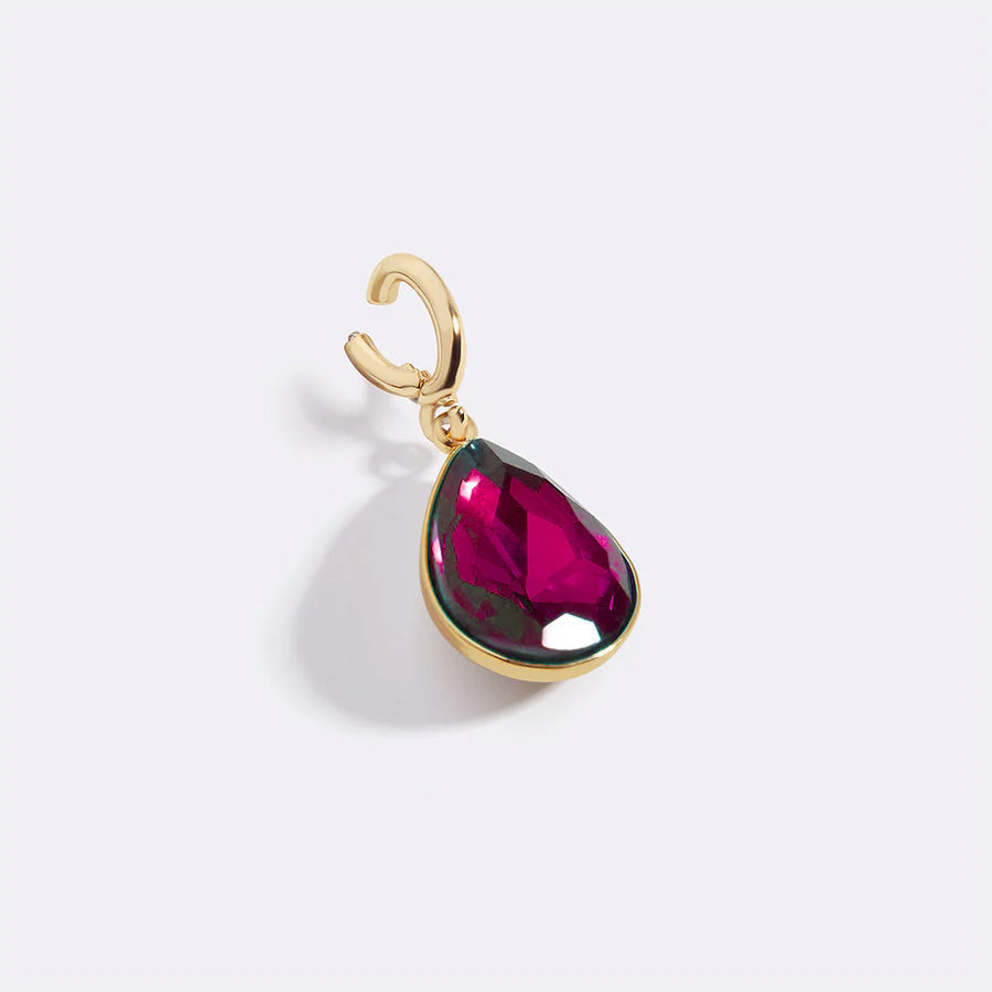 Charm de lágrima con piedra de nacimiento