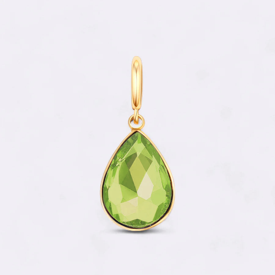 Charm de lágrima con piedra de nacimiento