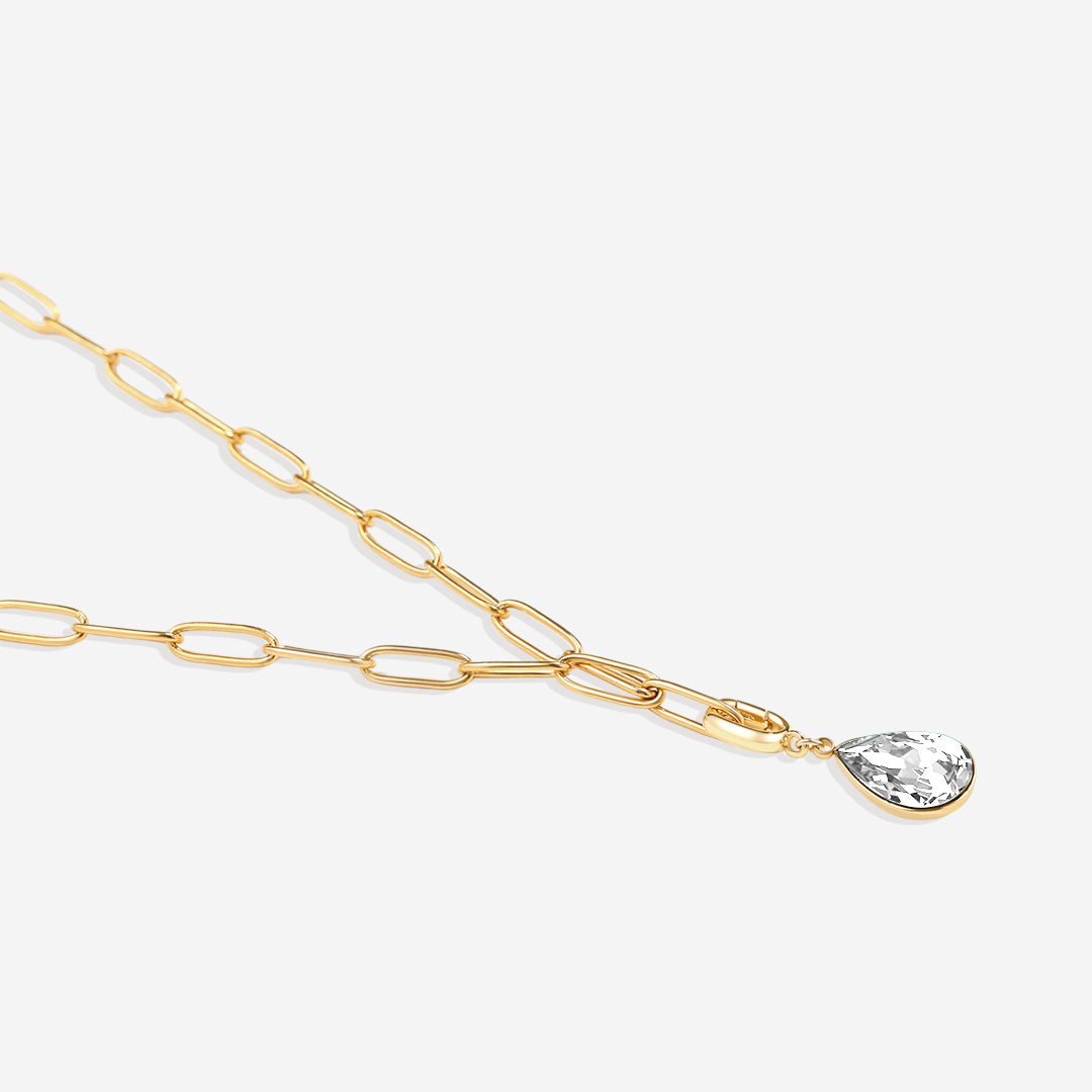 Charm de lágrima con piedra de nacimiento