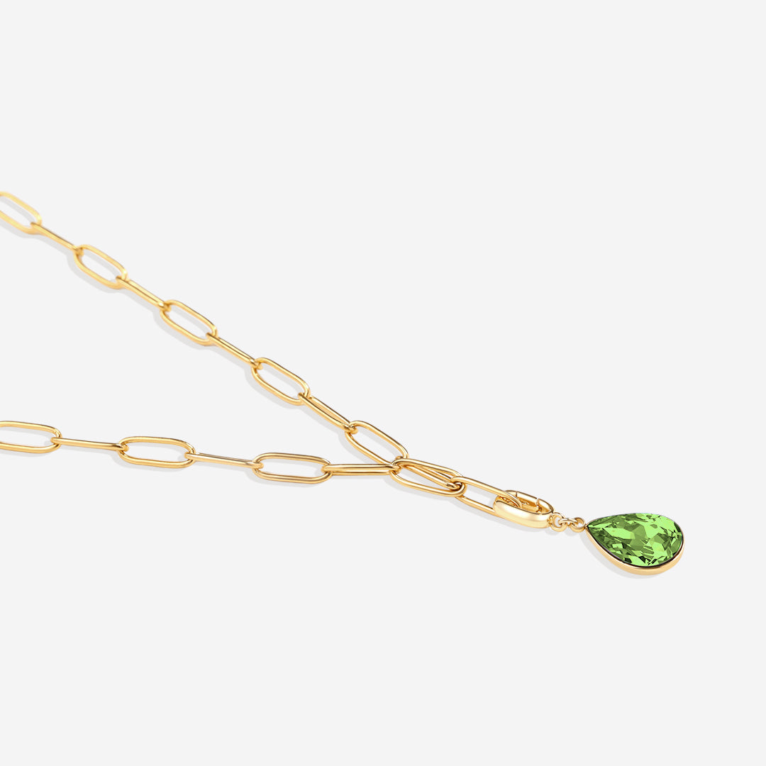 Charm de lágrima con piedra de nacimiento