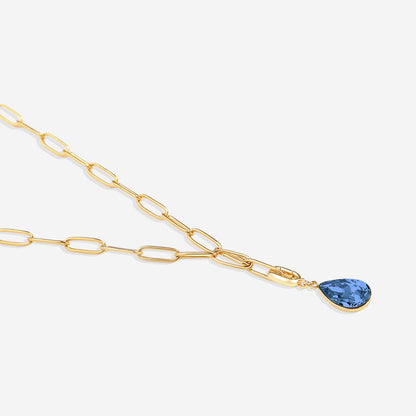 Charm de lágrima con piedra de nacimiento