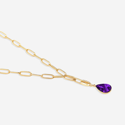 Charm de lágrima con piedra de nacimiento
