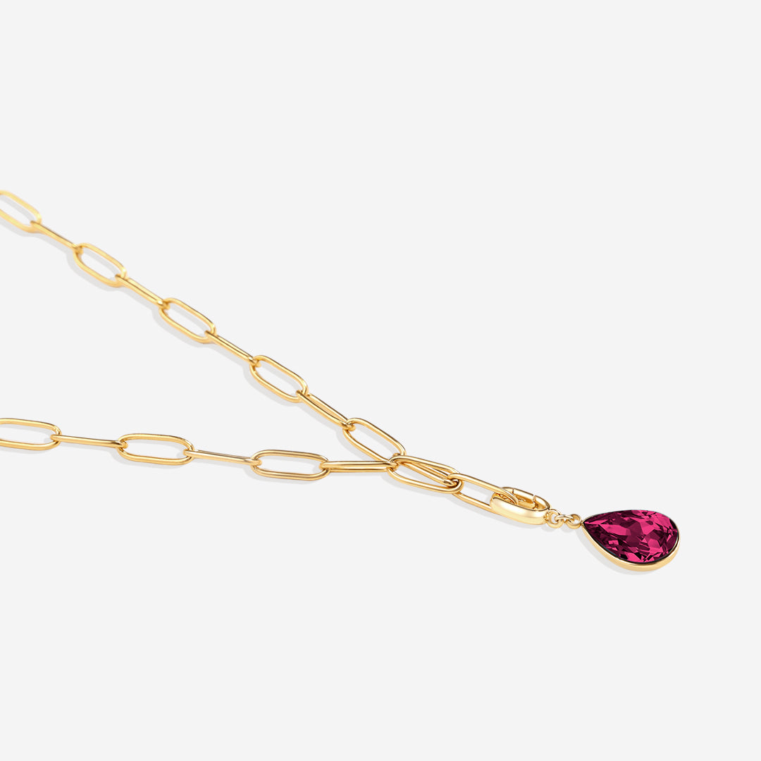 Charm de lágrima con piedra de nacimiento