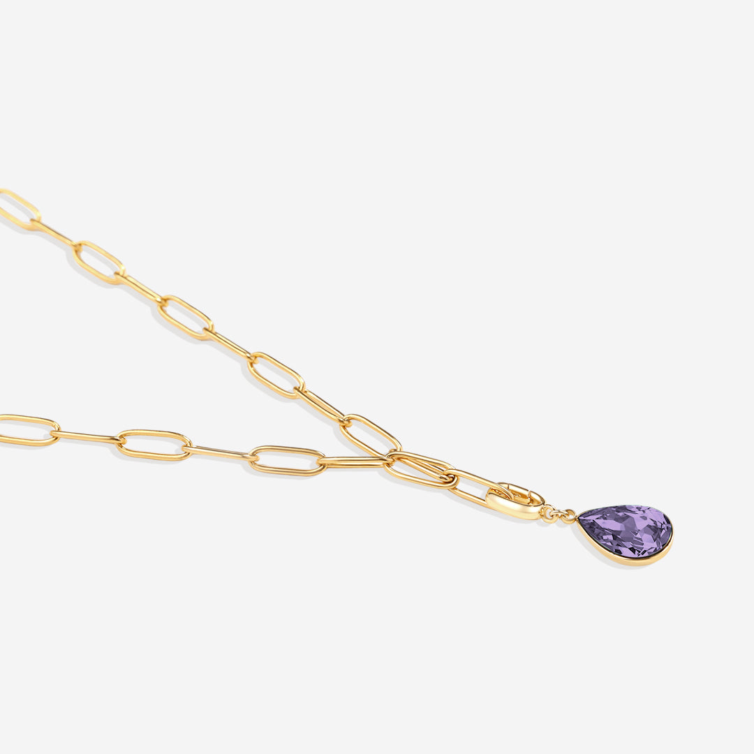 Charm de lágrima con piedra de nacimiento