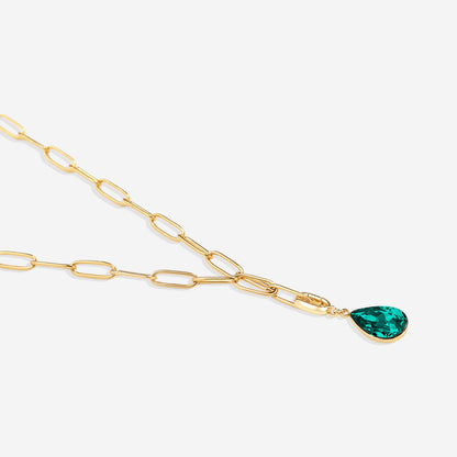 Charm de lágrima con piedra de nacimiento