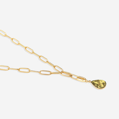 Charm de lágrima con piedra de nacimiento