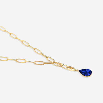 Charm de lágrima con piedra de nacimiento