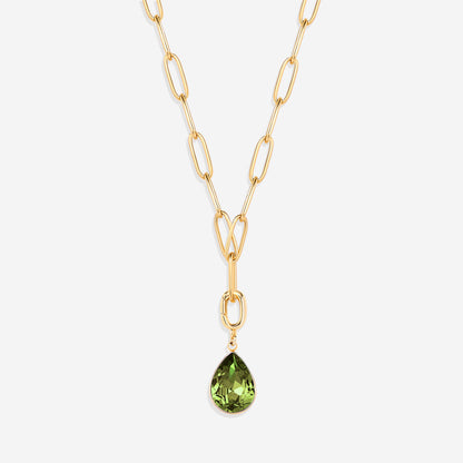 Charm de lágrima con piedra de nacimiento