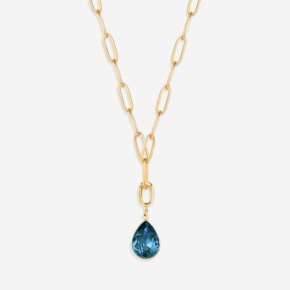 Charm de lágrima con piedra de nacimiento