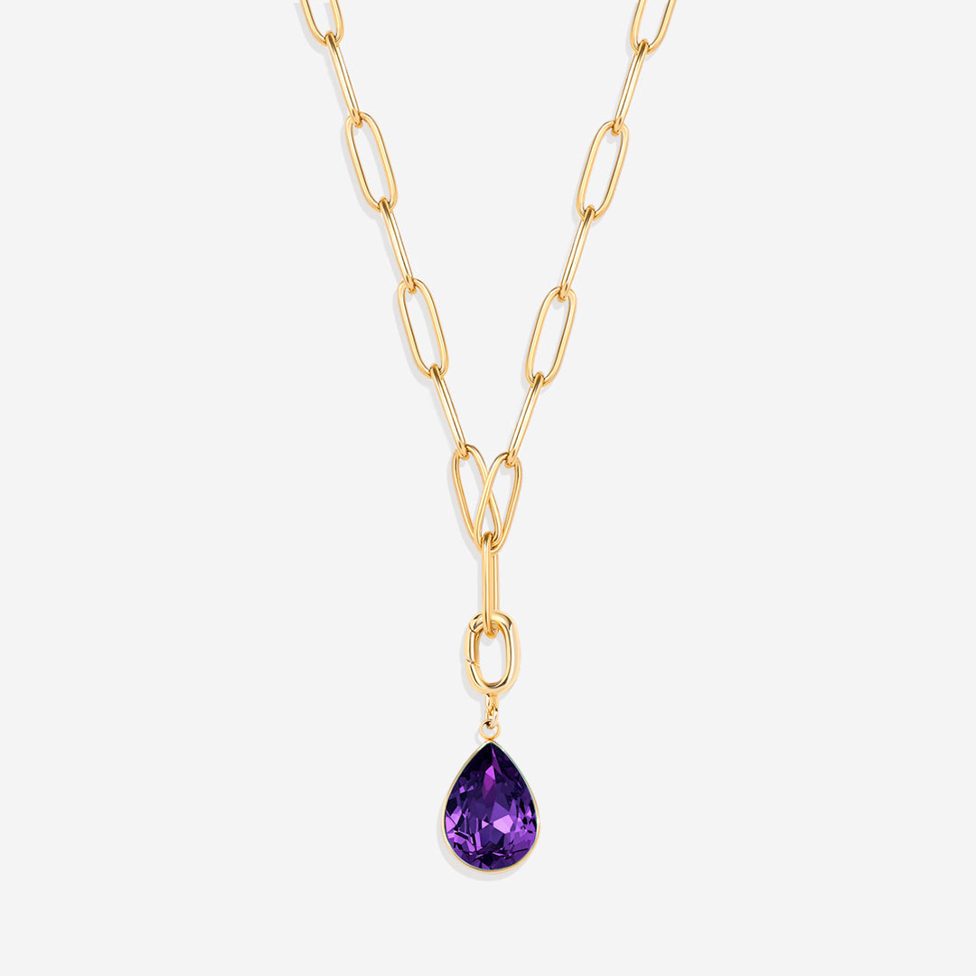 Charm de lágrima con piedra de nacimiento