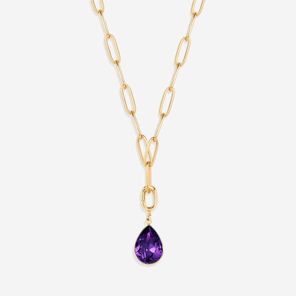 Charm de lágrima con piedra de nacimiento