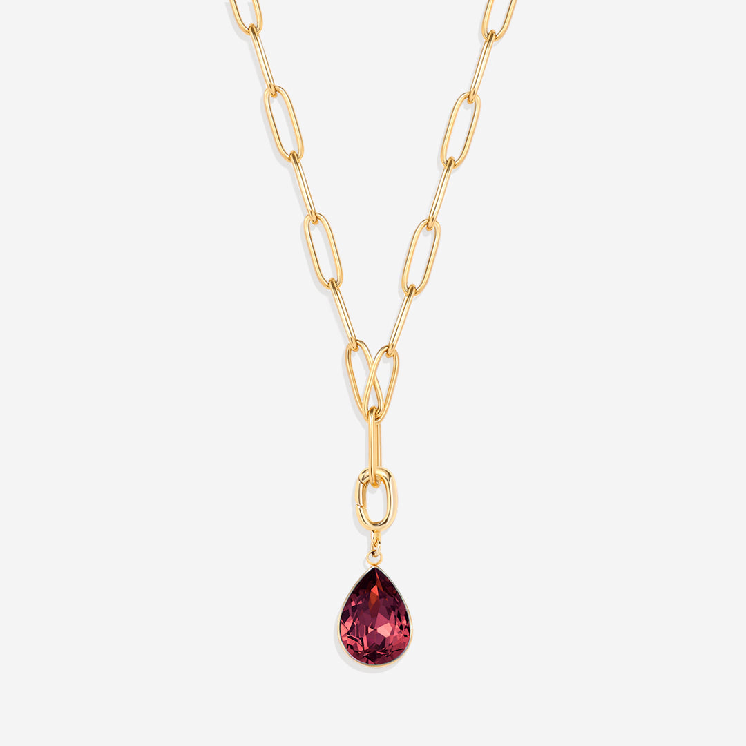 Charm de lágrima con piedra de nacimiento