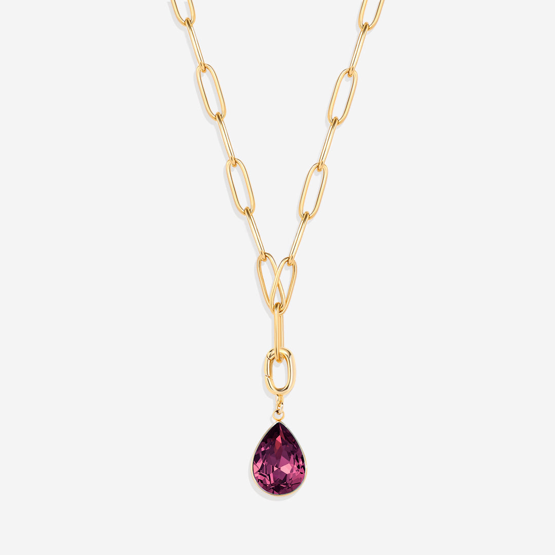 Charm de lágrima con piedra de nacimiento