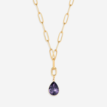 Charm de lágrima con piedra de nacimiento