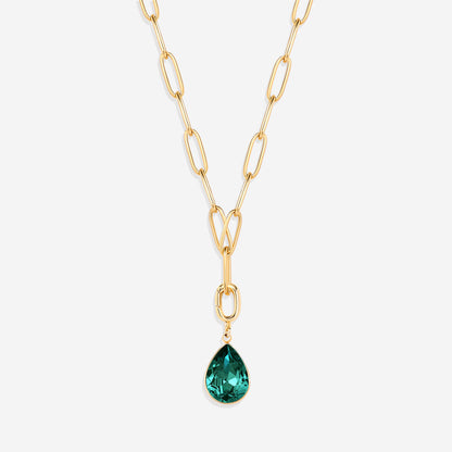 Charm de lágrima con piedra de nacimiento