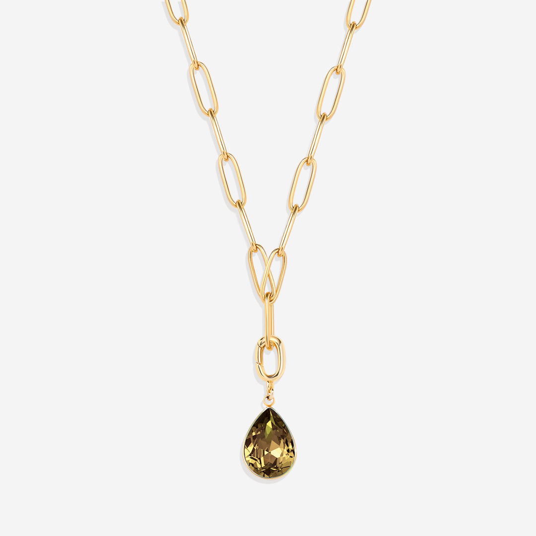 Charm de lágrima con piedra de nacimiento