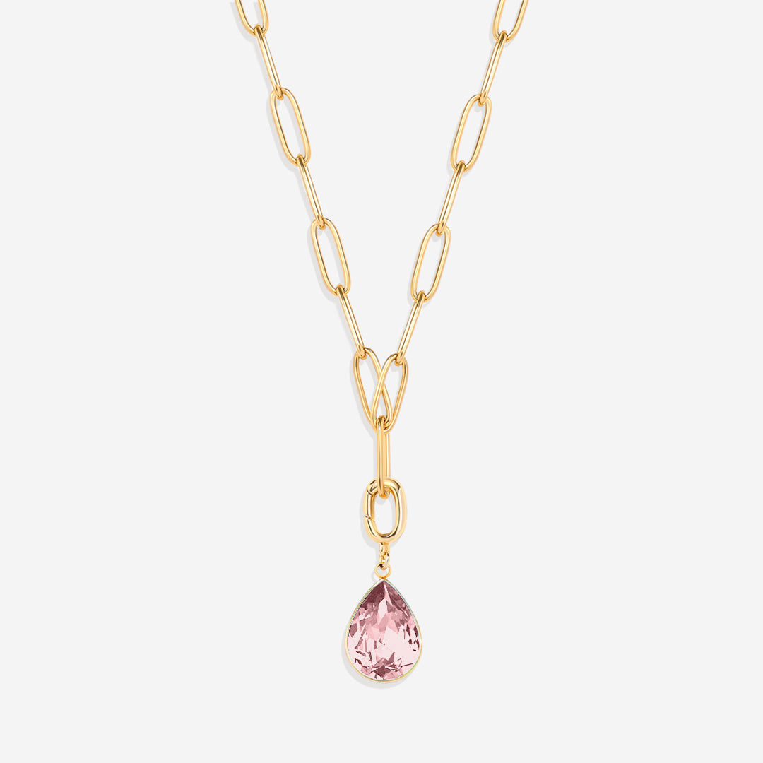 Charm de lágrima con piedra de nacimiento